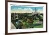 Hartford, Connecticut - Bushnell Park Scene-Lantern Press-Framed Art Print