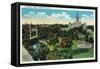 Hartford, Connecticut - Bushnell Park Scene-Lantern Press-Framed Stretched Canvas