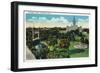 Hartford, Connecticut - Bushnell Park Scene-Lantern Press-Framed Art Print