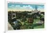 Hartford, Connecticut - Bushnell Park Scene-Lantern Press-Framed Art Print