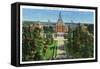 Hartford, Connecticut - Exterior View of Aetna Life Insurance Building-Lantern Press-Framed Stretched Canvas