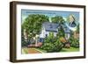 Hartford, Connecticut - Exterior View of Harriet Beecher Stowe's Residence-Lantern Press-Framed Art Print