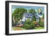 Hartford, Connecticut - Exterior View of Harriet Beecher Stowe's Residence-Lantern Press-Framed Art Print