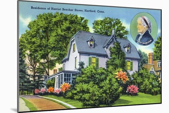 Hartford, Connecticut - Exterior View of Harriet Beecher Stowe's Residence-Lantern Press-Mounted Art Print