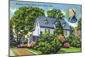 Hartford, Connecticut - Exterior View of Harriet Beecher Stowe's Residence-Lantern Press-Mounted Art Print
