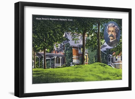 Hartford, Connecticut - Exterior View of the Mark Twain Memorial No. 2-Lantern Press-Framed Art Print