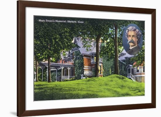 Hartford, Connecticut - Exterior View of the Mark Twain Memorial No. 2-Lantern Press-Framed Premium Giclee Print