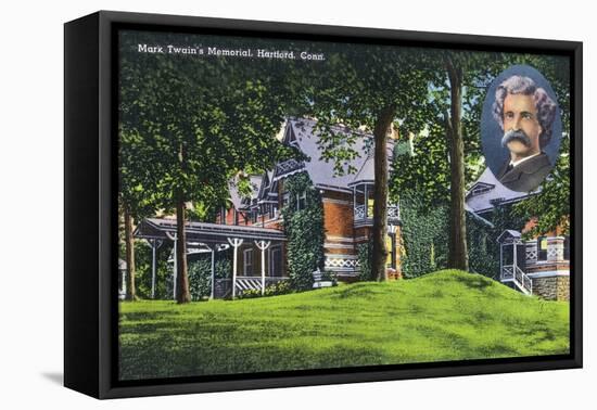Hartford, Connecticut - Exterior View of the Mark Twain Memorial No. 2-Lantern Press-Framed Stretched Canvas