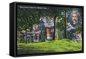 Hartford, Connecticut - Exterior View of the Mark Twain Memorial No. 2-Lantern Press-Framed Stretched Canvas