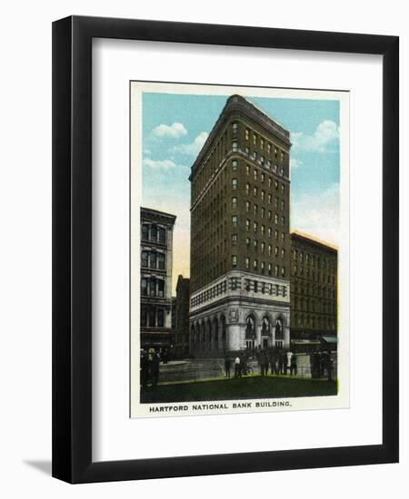 Hartford, Connecticut - Hartford National Bank Building Exterior-Lantern Press-Framed Art Print