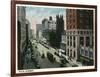 Hartford, Connecticut - Main Street Scene-Lantern Press-Framed Art Print