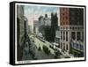 Hartford, Connecticut - Main Street Scene-Lantern Press-Framed Stretched Canvas