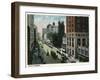 Hartford, Connecticut - Main Street Scene-Lantern Press-Framed Art Print