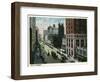 Hartford, Connecticut - Main Street Scene-Lantern Press-Framed Art Print