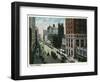Hartford, Connecticut - Main Street Scene-Lantern Press-Framed Premium Giclee Print