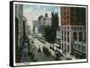 Hartford, Connecticut - Main Street Scene-Lantern Press-Framed Stretched Canvas