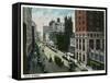 Hartford, Connecticut - Main Street Scene-Lantern Press-Framed Stretched Canvas