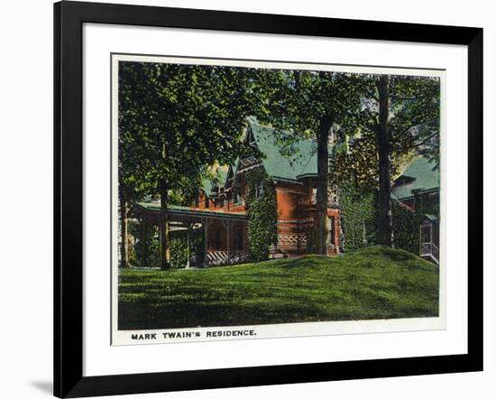 Hartford, Connecticut - Mark Twain's House-Lantern Press-Framed Art Print