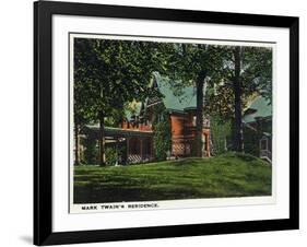 Hartford, Connecticut - Mark Twain's House-Lantern Press-Framed Art Print