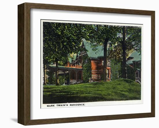 Hartford, Connecticut - Mark Twain's House-Lantern Press-Framed Art Print