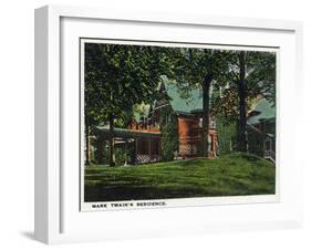 Hartford, Connecticut - Mark Twain's House-Lantern Press-Framed Art Print