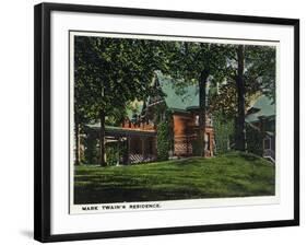 Hartford, Connecticut - Mark Twain's House-Lantern Press-Framed Art Print