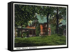 Hartford, Connecticut - Mark Twain's House-Lantern Press-Framed Stretched Canvas