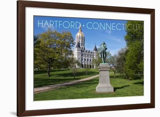 Hartford, Connecticut - Putnam Statue in Bushnell Park-Lantern Press-Framed Premium Giclee Print