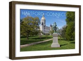 Hartford, Connecticut - Putnam Statue in Bushnell Park-Lantern Press-Framed Art Print