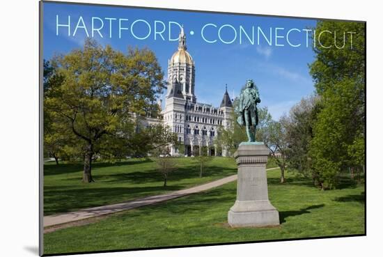 Hartford, Connecticut - Putnam Statue in Bushnell Park-Lantern Press-Mounted Art Print