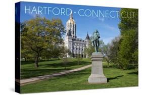 Hartford, Connecticut - Putnam Statue in Bushnell Park-Lantern Press-Stretched Canvas