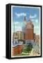 Hartford, Connecticut - Trust Bldg and Travelers Tower View-Lantern Press-Framed Stretched Canvas