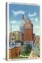 Hartford, Connecticut - Trust Bldg and Travelers Tower View-Lantern Press-Stretched Canvas