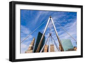 Hartford, Connecticut, USA Cityscape at Founders Bridge.-SeanPavonePhoto-Framed Photographic Print