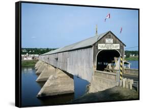 Hartland Bridge, New Brunswick, Canada-null-Framed Stretched Canvas