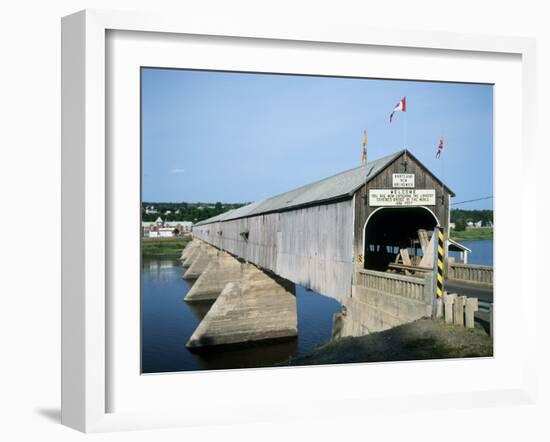 Hartland Bridge, New Brunswick, Canada-null-Framed Premium Photographic Print