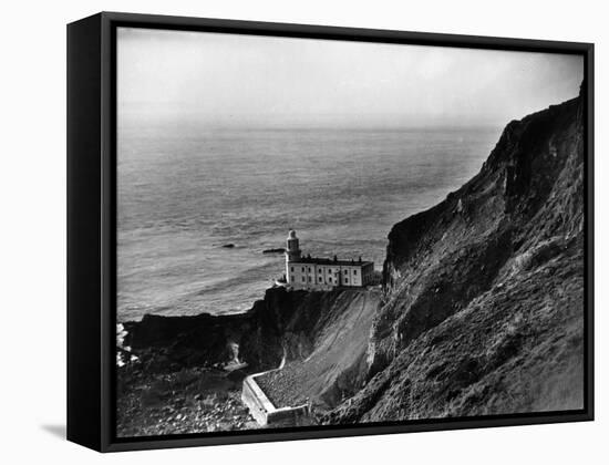Hartland Lighthouse-null-Framed Stretched Canvas