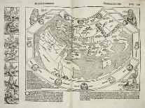 A Woodcut Map of the World, Copied from Ptolemy, 1493-Hartmannus Schedel-Giclee Print
