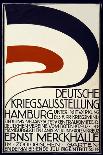 Poster Advertising a War Exhibition Sponsored by the Red Cross Deutsche Kriegsausstellung-Hartung & Co.-Framed Premium Giclee Print