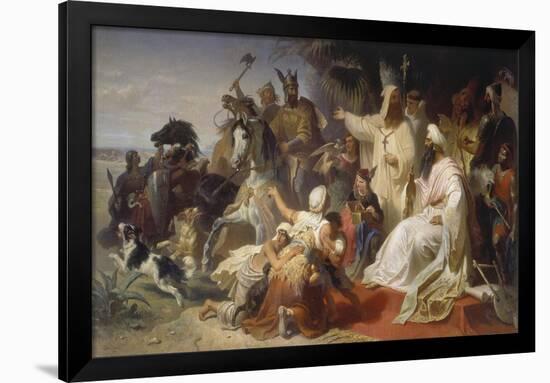 Harun Ar-Raschid Receives the Envoy of Charlemagne-Julius Köckert-Framed Giclee Print