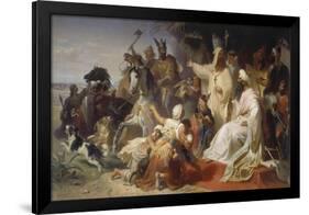 Harun Ar-Raschid Receives the Envoy of Charlemagne-Julius Köckert-Framed Giclee Print