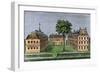 Harvard College in 1720-null-Framed Giclee Print