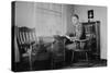 Harvard Grad Student Studies as His Desk, Ca. 1938-null-Stretched Canvas