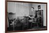 Harvard Grad Student Studies as His Desk, Ca. 1938-null-Framed Photographic Print