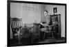 Harvard Grad Student Studies as His Desk, Ca. 1938-null-Framed Photographic Print