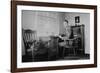 Harvard Grad Student Studies as His Desk, Ca. 1938-null-Framed Photographic Print