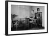 Harvard Grad Student Studies as His Desk, Ca. 1938-null-Framed Photographic Print