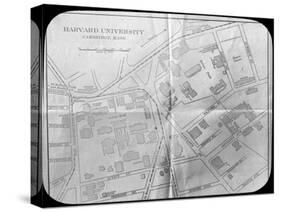 Harvard University Campus Map, Cambridge, Massachusetts, USA, Late 19th or Early 20th Century-null-Stretched Canvas