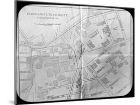Harvard University Campus Map, Cambridge, Massachusetts, USA, Late 19th or Early 20th Century-null-Mounted Giclee Print