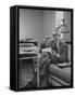 Harvard University Professor Christopher Dawson Sitting in His Study-Dmitri Kessel-Framed Stretched Canvas